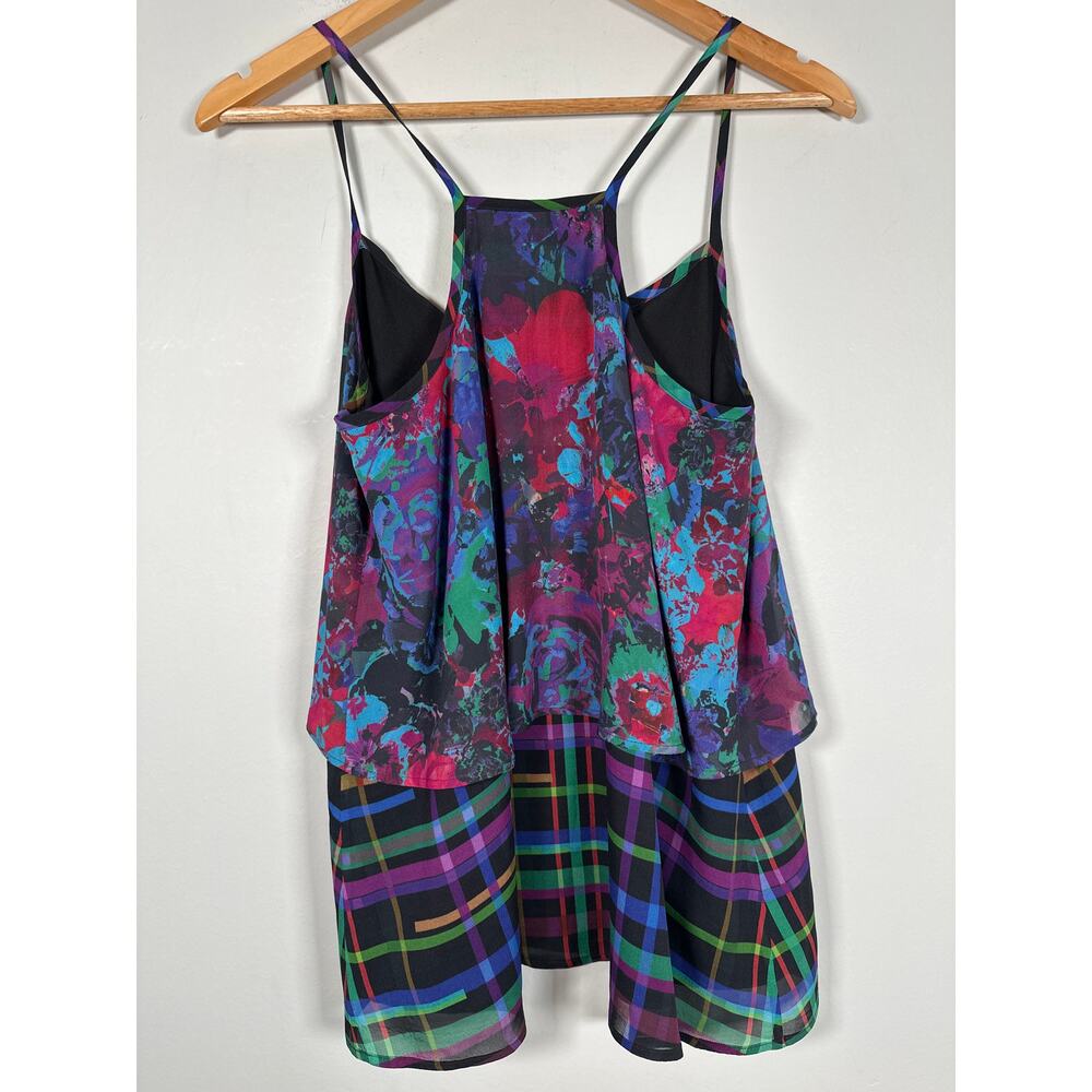 Robert Graham Womens Tank Top Size XS Flowy Tiered Floral Abstract - Picture 4 of 7